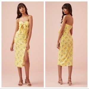 Finders Keepers Limoncello Strapless Dress